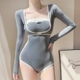 thumbnail image 4 of Gibobby Trajes de Natación para Mujer Traje de baño de pieza de pantalones cortos de sólido a la moda para mujer traje de baño de Bikini Sexy traje de ba(A,Talla única), 4 of 4