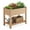 Teak color, variant on GONICHA Planter Box Raised Garden Bed with Storage Racks and Tarps,Superior to Cedar Elevated Garden Bed with Leg,White
