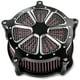 Krator Kit d'Admission d'Air Coupe-Bord de Turbine Compatible avec Harley Sportster XL1200 Fer 883 Quarante-Huit Sportster SuperLow XL883L 2011-2017 – image 3 sur 4