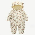 thumbnail image 2 of BJUTIR Boys Snowsuit Romper Outerwear Boy Ear Baby Bear Snowsuit Jumpsuit Zipper Winter Girl Hooded Coat Jacket Boys Coat&Jacket, 2 of 3