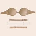 thumbnail image 7 of Front Closure Strapless Bra with Clear Strap, Underwire Low Plunge Push Up Bra for Women Small Breast, 7 of 7