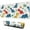 Colorful Dinosaur, variant on Long Mouse Pads for Desk,Colorful Dinosaur and Leaf Pattern Desk Mats on Top Of Desks, Desk Mouse Pad Extra Large with 3mm Non-Slip Base and Stitched Edge for Gaming,Office,Work,Home 31.5"x11.8"