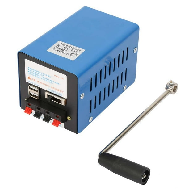 Generador de carga portátil de alta potencia con manivela y dinamotor de emergencia con carga USB
