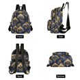 thumbnail image 4 of FORMRS Mini Backpack Purse for Women Quilted Travel Daypack Casual Shoulder Bag, Blue Peacock Feathers Pattern, 4 of 7