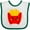 White and Green, variant on Inktastic French Fries Funny Food Boys or Girls Baby Bib