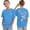 Blue, variant on 3t Boys Shirts Round Neck Solid Color Short Sleeve T Shirts Comfy Preppy Tops T Shirts for Boys and Girls