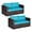Blue, variant on Pemberly Row 4 Pieces Rattan Patio Corner Sofa Sectional with Cushion in Blue