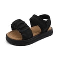 thumbnail image 3 of SROBPTY Toddler Girls Sandals Open Toe Ankle Strap Summer Open Toe Flat Shoes for 3-10 Years, 3 of 5