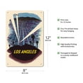 thumbnail image 2 of Los Angeles California - Hollywood - Vintage Airline Travel Poster by Fred Ludekens c.1948 - 8 x 12 inch Vintage Metal Tin Sign, 2 of 4
