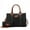 Black, variant on Women's Davina Faux Leather Tote Bag and Wallet Set, 2-Piece, Gray