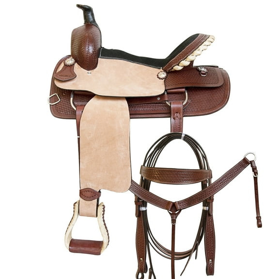 39SS 17 Western Horse Saddle Leather Ranch Roping Trail Barrel Comfytack