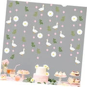 SKYSONIC 63-Foot Lemon Party Decor, Yellow and White Polka Dot Garland for Weddings, Bridal Showers, and