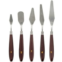 U.S. Art Supply 5-Piece Stainless Steel Palette Knife Set - Flexible Spatula Painting Knives for Color Mixing, Spreading, Applying Oil & Acrylic Paint on Canvases, Cake Icing, 3D Printer Removal Tool