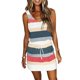 thumbnail image 1 of VISgogo Vestido casual de verano para mujer sin mangas con cuello en V profundo con cordón a rayas con bolsillos VISgogo  moda, 1 of 9