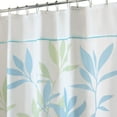 InterDesign Leaves Fabric Shower Curtain, Stall 54" x 78", Soft Blue