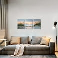 thumbnail image 2 of Set of 3 Beach Sunset Decor Wall Art Ocean Landscape Pictures Canvas Prints for Home Living Room Walls Decoration with Framed 12x16, 2 of 6