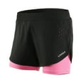 thumbnail image 2 of Shorts deportivos Shorts para correr 2 en 1 para mujer Secado rápido Ejercicio de entrenamiento activo transpirable Pantalones cortos para trotar con forro más largo, 2 of 7