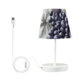 thumbnail image 3 of Purple Grapes Leaves Desk Lamp 3 Color Modes LED Table Lamp Nightstand Reading Light for Bedroom Living Room, 3 of 8