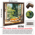 thumbnail image 3 of 2D Flat 1Pc Wood Frame Sign Rustic Kitchen Window, Still Life Oil Painting, Farmhouse Square Wall Art Paintings Ideal Gift For Living Room Bedroom Corridor Wall Decor Room Decoration Ready to Hang, 3 of 9