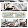 thumbnail image 6 of Coolnut 2 PCS Faucet Splash Catcher, 30"x5" Yellow Blue Leaves Microfiber Cloth Kitchen Faucet Absorbent Mat Sink Splash Guard Faucet Mat for Kitchen Sink Water Absorbent Mat for Kitchen, 6 of 7
