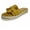 Yellow, variant on OAVQHLG3B Women's Summer Slip-On Bow Flat Slippers Beach Open Toe Breathable Platform Sandals Weave Shoes