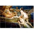 thumbnail image 1 of Ceramic Tile Mural-Herbert James Draper Mythology Tile Mural Contemporary Home Renovation. 25.5" w x 17" h using (24) 4.25 x 4.25 ceramic tiles, 1 of 3