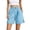 Blue, variant on Women's Cotton Elastic Waist Casual Shorts with Pockets, Summer Buttons Shorts, Comfy Soft Shorts for Women, Casual Daily Summer Beach Vacation, Womens | VerBelle,Army Green L