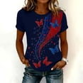 thumbnail image 2 of MEICHEN Women's 250Th Anniversary Print Crew Neck T Shirt 250Th Anniversary Tshirt Patriotic Tee, 2 of 4