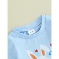thumbnail image 5 of Jxzom Infant Baby Boy Girl My First Easter Outfit 0 3 6 12 18 Months Bunny Carrot Romper Long Sleeve Crewneck Sweatshirt Bodysuit, 5 of 8