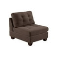thumbnail image 3 of Eleni Modular Sectional 4pc Set 2x Corner Wedge 1x Armless Chair and 1x Ottoman - Coffee, 3 of 13
