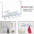 thumbnail image 4 of Over the Door Hook,Hanger,Heavy Duty,Wall Mounted Towel Rack/Hook with 6 Hooks for Bedroom,Bathroom,Kitchen,Bag,Hat, 4 of 4
