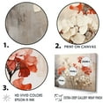 thumbnail image 3 of Designart "Red And Beige Geraniums In Minimalism I" Geraniums Floater Framed Wall Decor, 3 of 5