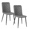 thumbnail image 1 of Set de 2 Sillas para Comedor Respaldo Alto Velvet Acolchadas gris, 1 of 7