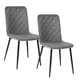 thumbnail image 1 of Set de 2 Sillas para Comedor Respaldo Alto Velvet Acolchadas gris, 1 of 7