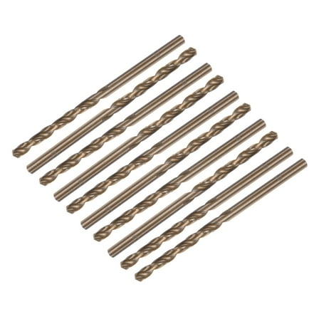 Uxcell Metric Twist Drill Bit 3mm Drilling Dia HSS Cobalt Round Shank 10packs