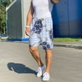 thumbnail image 7 of Bixox Men's Turtle with Blue Stones printed lightweight casual shorts, soft sleep shorts with pockets., 7 of 7
