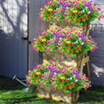 thumbnail image 4 of 12 Bundles Artificial Fake Flowers Outdoor UV Resistant Plastic Flowers Faux Greenery for Indoor Outside Hanging Plants Garden Porch Window Box Home Decor, 4 of 6