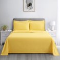 thumbnail image 4 of Marina Decoration Ultra Soft Silky Deep Pocket Solid Rayon from Bamboo Bedding All Season Sheet Set, Yellow Color, 4 of 7