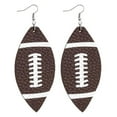 thumbnail image 1 of Boucles d'Oreilles en Cuir à Impression Double Face Football Basketball Volleyball Boucles d'Oreilles de Sport pour Femmes, 1 of 1