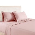 thumbnail image 1 of Benjara BM231597 Mesa 1200 Thread Count Double Hole Hem Queen Sheet Set, Pink - 6 Piece, 1 of 5