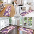 thumbnail image 6 of Yayeee Runner Rug for Bedroom 2'x6' Machine Washable Hallway Non Slip Mat, Purple Wave Pattern, 6 of 8