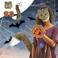 thumbnail image 2 of JoyMoreHome Halloween Faux Fox Cosplay Costume Set, Plush Mask Fluffy Paw Gloves Plush Tail Halloween Cosplay Party Supplies, 2 of 6