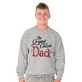 thumbnail image 3 of Fathers Day The Original Classic Dad Men's Big & Tall Crewneck Sweatshirt Brisco Brands 3X, 3 of 5