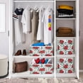 thumbnail image 6 of Foldable Fabric Storage Bin Home Cubes Clothing Organizer Bins Large Collapsible Box Basket for Home Organizer Red Berries and Flowers, 6 of 7