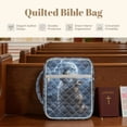 thumbnail image 6 of ZUXONGSY Wolf Moon Lightning Print Bible Cover Case for Women Large Bible Bag Large Scripture Bag with Handle Christian Tote Bag for Essentials, 6 of 7