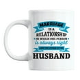thumbnail image 1 of Funny Marriage Sayings White Ceramic Coffee & Tea Mug (11oz), 1 of 6