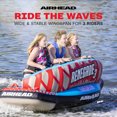thumbnail image 2 of Airhead Renegade 3 Person Inflatable Towable Water Tube Kit w/ Boat Rope & Pump, 2 of 11