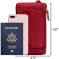 thumbnail image 6 of Women's Genuine Leather Wristlet Handbags Envelope Style Cell Phone Purse Card Holder Clutch Wallet, 6 of 6