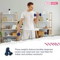 thumbnail image 4 of HolaHatha 2, 3, & 5 Lb Neoprene Dumbbell Free Hand Weight Set w/ Rack, Red/Blue, 4 of 10