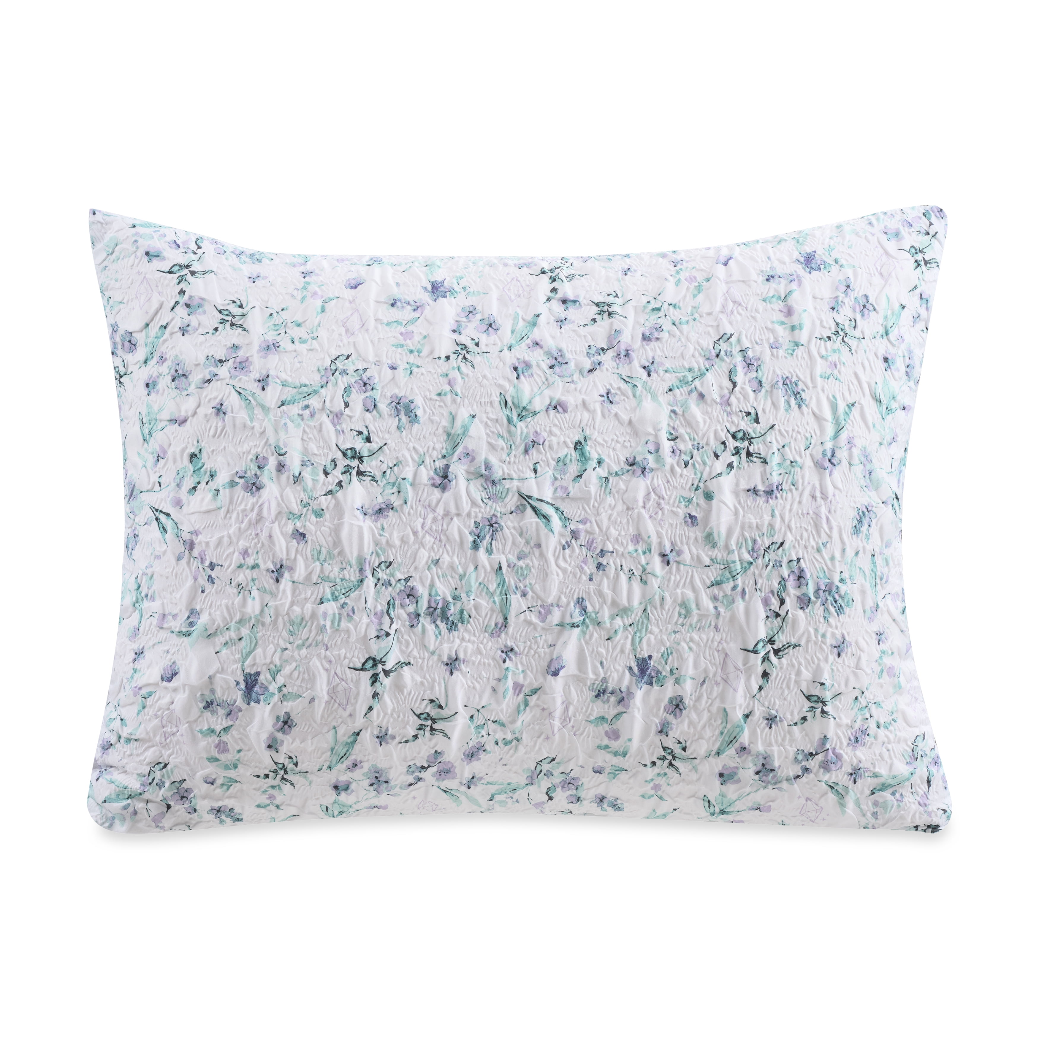 Paris Hilton Camille Lilac Grey Floral Quilt Set, King, Reversible 3-Piece Bedding, Lightweight